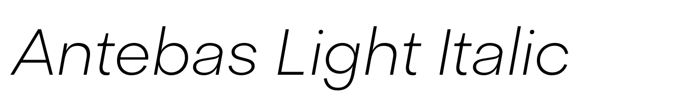 Antebas Light Italic